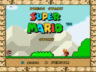 Super Mario Story Title Screen
